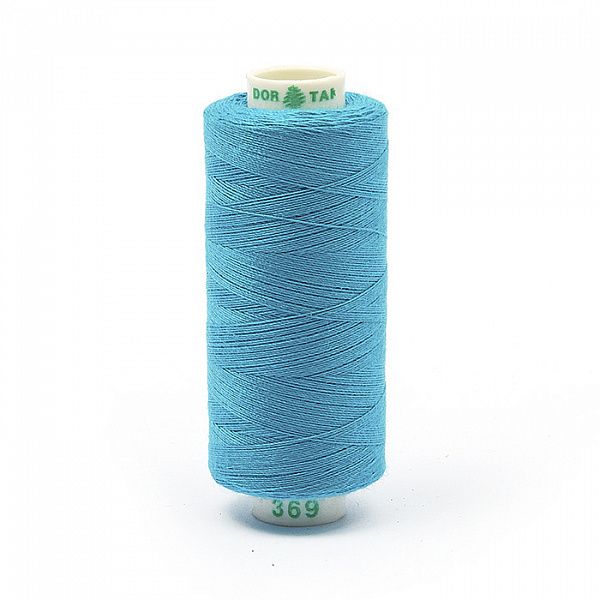 Нитки бытовые Dor Tak 40\2 цв. 369 бирюзовый 366м 100% п\э