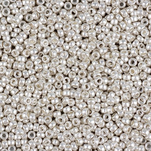 Seedbead Miyuki 15/0 961F Sterling Silver Plated Frosted