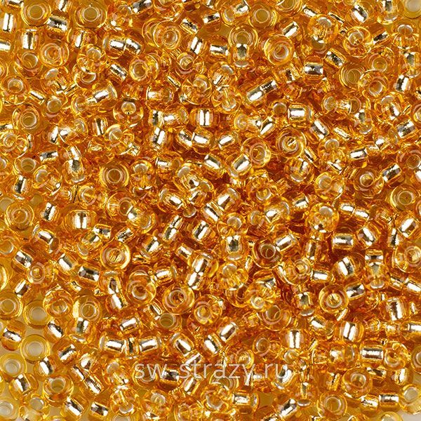 Seedbead Miyuki 11/0 3 Silver Lined Gold