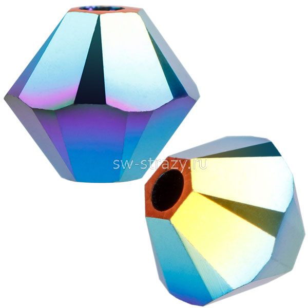 Бусины 5328 6 mm Jet AB 2X