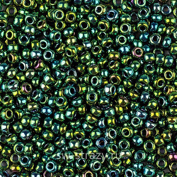 Seedbead Miyuki 11/0 468 Metallic Green Iris