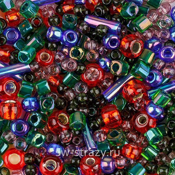 Toho MIX # 3226 зелено-фиолетово-красный