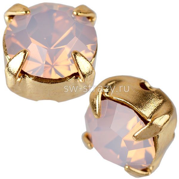 Шатоны в оправе ss 29 Rose Opal/Gold