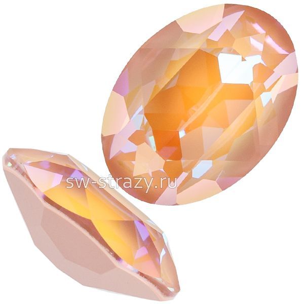 Кристаллы 4120 14x10 mm Crystal Dusty Pink Delite