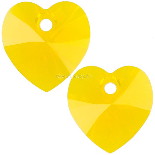 Кулоны 6228 10,3x10 mm Yellow Opal
