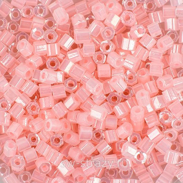Шестиугольный 11/0 #0145 Цейлон, нежно-розовый