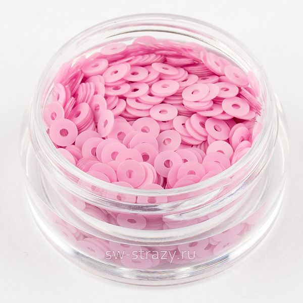 Пайетки 3 mm плоские (3504) Rosa Fucsia OP 3 гр