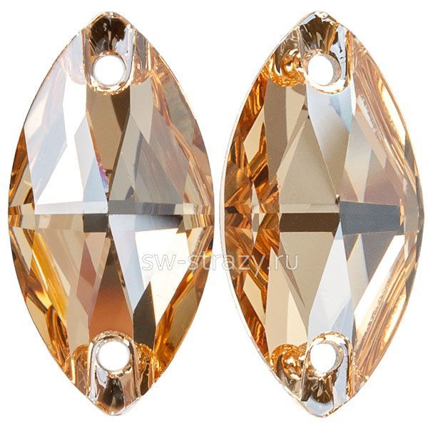Navette 2H 18x9 mm Crystal Honey