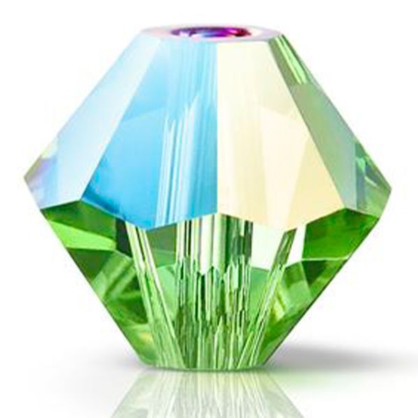 P Rondelle Bead 5328 4 mm peridot glitter