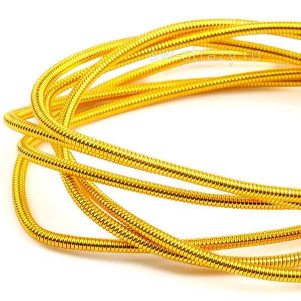 Канитель жесткая Яркое золото 1,2 мм (5гр)