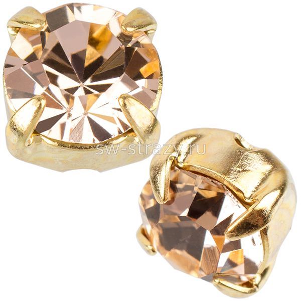 Шатоны в оправе ss 29 Gold Quartz/Gold