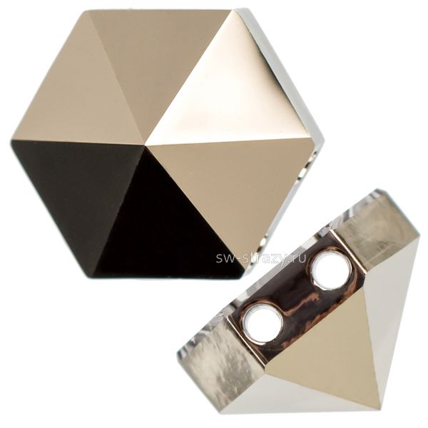 Бусины 5060 5,5 mm Crystal Metallic Light Gold