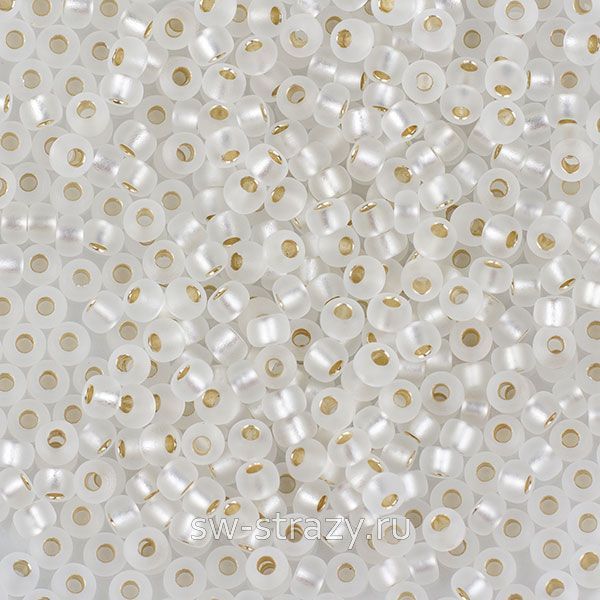 Seedbead Miyuki 15/0 1 F Matte Silver Line Crystal