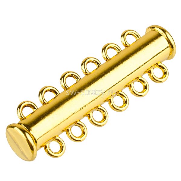 Застежка для браслетов на 6 нитей позолота