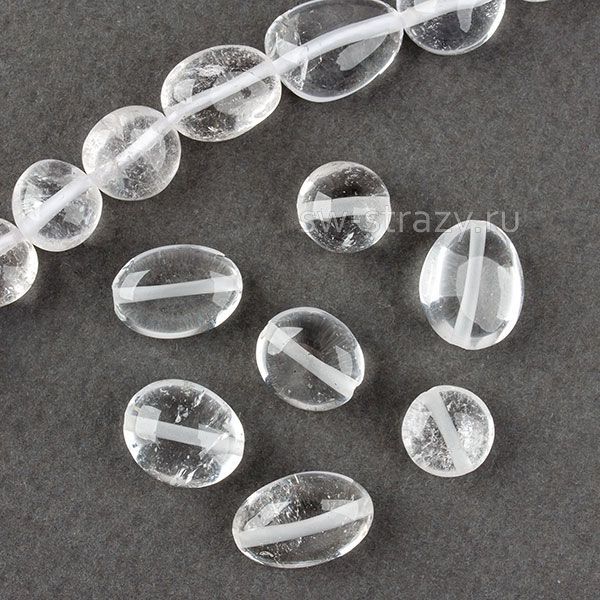 Бусина из горного хрусталя 9х12 мм прозрачная*