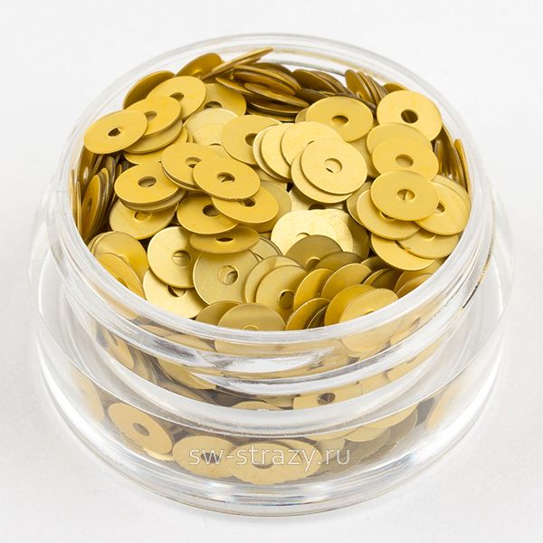 Пайетки 4 mm плоские (236W) Oro Giallo ST 3 гр