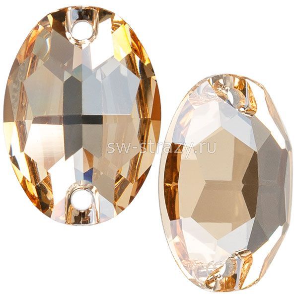 Oval 2H 16x11 mm Crystal Honey