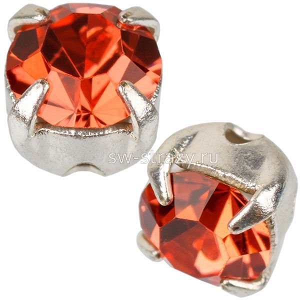 Шатоны в оправе ss 16 Padparadscha/Silver