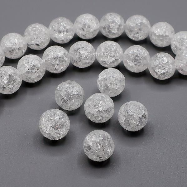 Бусина из кварца граненая d=12 мм прозрачная