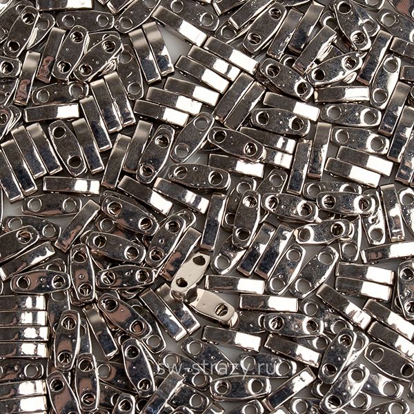 Бисер MIYUKI 5 х 1,2 х 1,9 мм 190 Nickel Plated