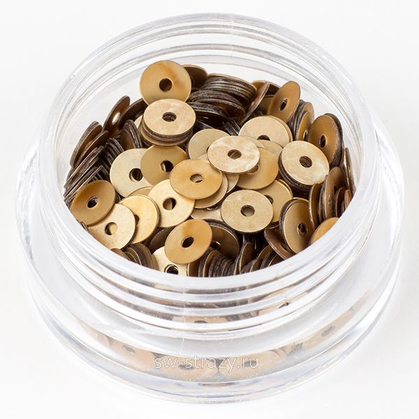 Пайетки 4 mm плоские (2660) Giallo Sfum. P08 3 гр