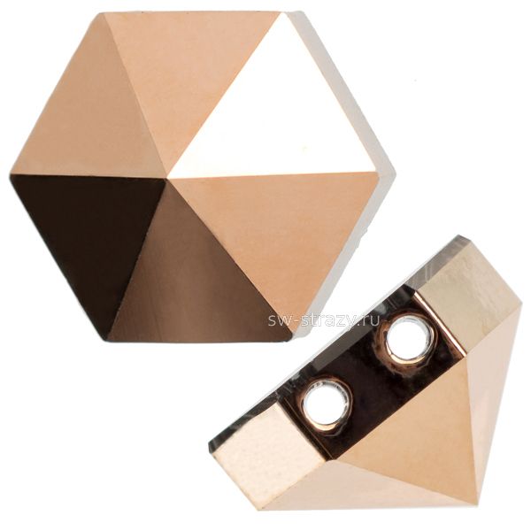 Бусины 5060 7,5 mm Crystal Rose Gold