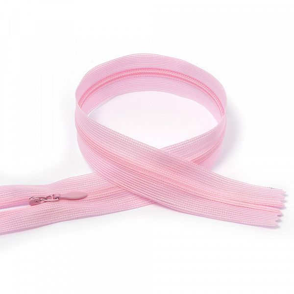 Молния потайная н\р св.розовый F134 50 см