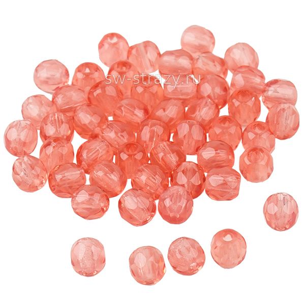 Бусины граненые Firepolished 3 мм розовый (138)