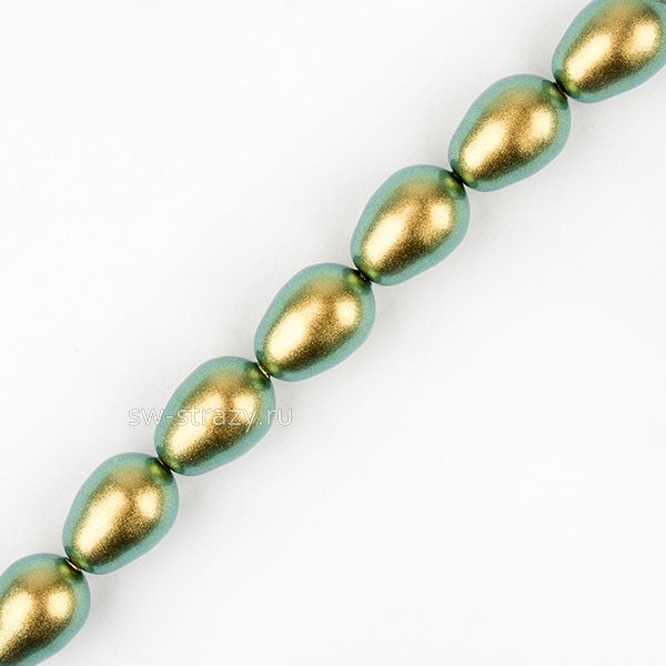 Жемчужины 5821 11x8 mm Crystal Iridescent Green Pearl