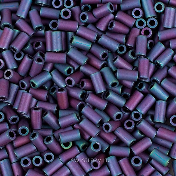 Бисер стеклярус 3 mm #0705 Матовый радужный, синий ирис