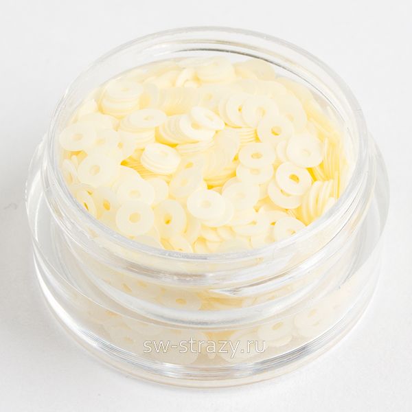 Пайетки 3 mm плоские (1024) Avorio OP 3 гр