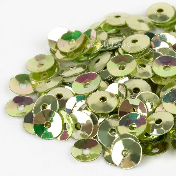 Пайетки 3 mm чаша (7025) Verde MI 3 гр