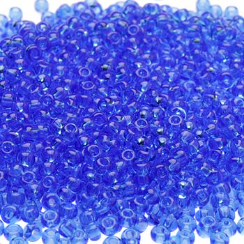 Бисер круглый 11/0 #0942 Прозрачный, сапфир