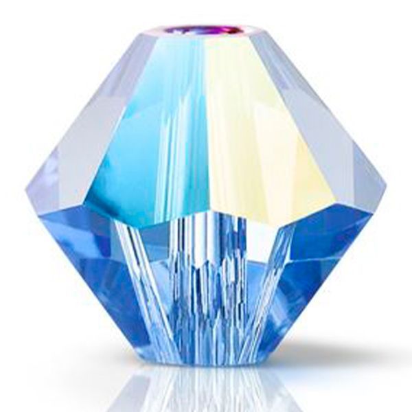 P Rondelle Bead 5328 4 mm sapphire glitter