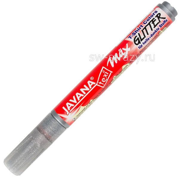 Маркер по ткани Javana с глиттером серебро KR-92669