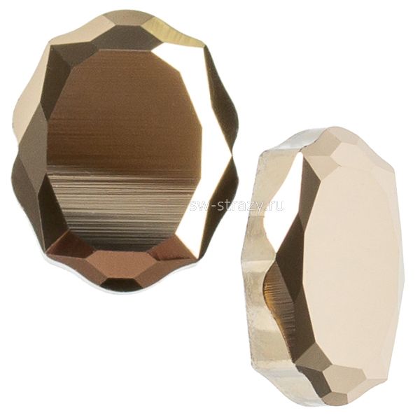 Кристаллы 4142 14x11 mm Crystal Metallic Light Gold