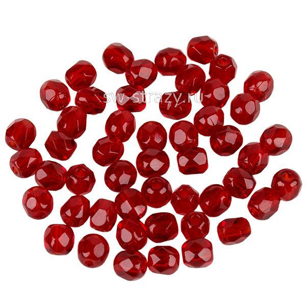 Бусины граненые Firepolished 3 мм темный гранат (90120) 143